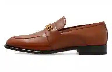 Gucci Brown Leather Slip-On