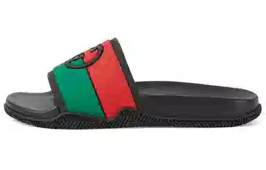 Gucci Double G Black Slides