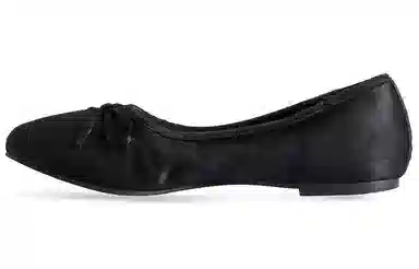 Balenciaga Satin Ballet Flats Black