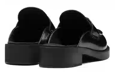 PRADA Leather Slip-On Mule Black
