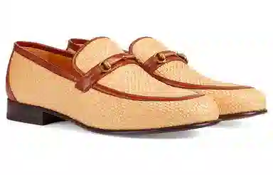 Gucci Leather Slip-On Beige