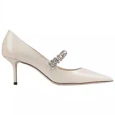 Jimmy Choo Bing Patent Leather Heel 6.5cm Linen