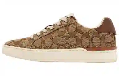 COACH Clip Classic Low Top Sneaker Khaki