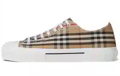 Burberry Vintage Canvas Check Low Sneakers Brown