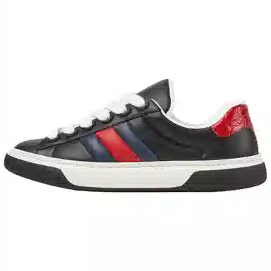 Gucci Ace Leather Low Top Sneakers Black