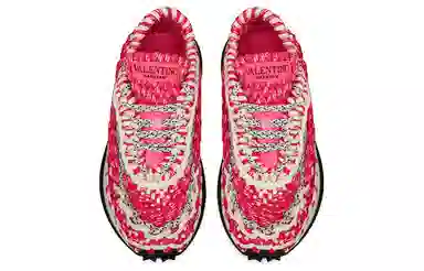 Valentino Crochet Low-Top Sneakers Red