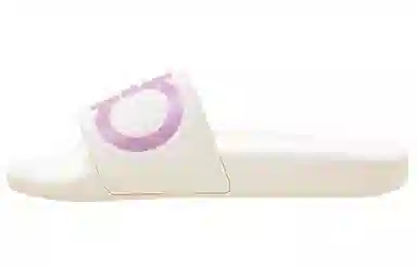 Ferragamo Gancini Open-Toe Slides White