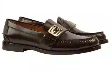Gucci Leather Loafers Brown