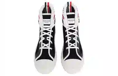 Thom Browne Canvas High Top Sneakers Black