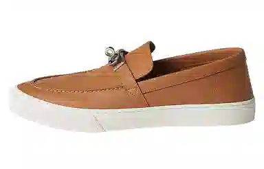 Hermes Low Top Leather Sneakers Brown