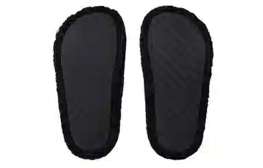 Balenciaga Furry Slide Black