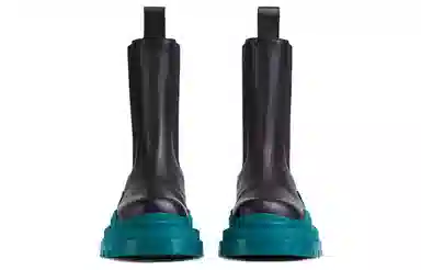 Bottega Veneta Tire Chelsea Boots Black Blue