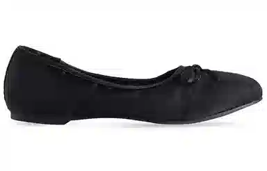 Balenciaga Satin Ballet Flats Black