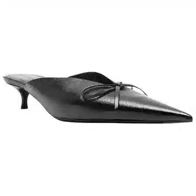 Balenciaga Bow Decor Mules 4cm Black