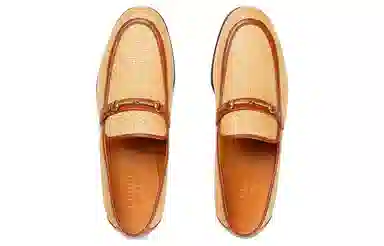 Gucci Leather Slip-On Beige