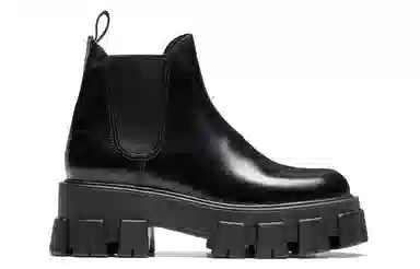 Prada Monolith Chelsea Boots Black