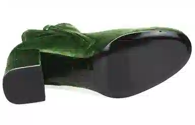 Balenciaga Velvet Ankle Boots Green