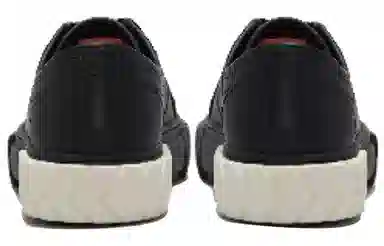 both Tyres Low Top Canvas Sneakers Black White