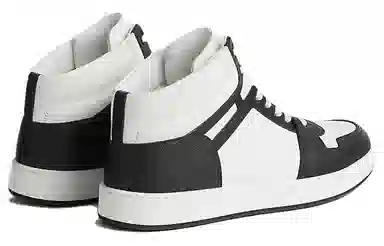 Hermes High-Top Leather Sneakers White