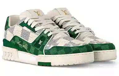 LOUIS VUITTON Trainer White Green