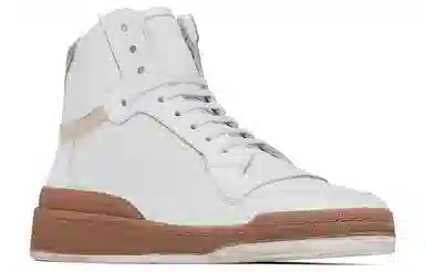 Saint Laurent SL24 High Top Sneakers Off-White Vintage