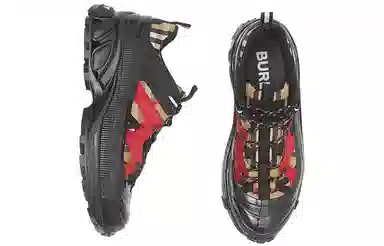 Burberry Arthur Vintage Sneakers Black Red
