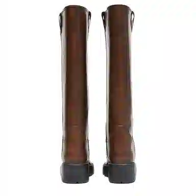 Miu Miu Brown Leather Ankle Boots