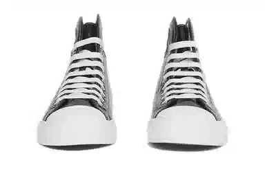 Burberry High-Top Leather Sneakers Black