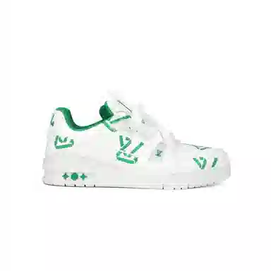 LOUIS VUITTON Trainer Low White Green