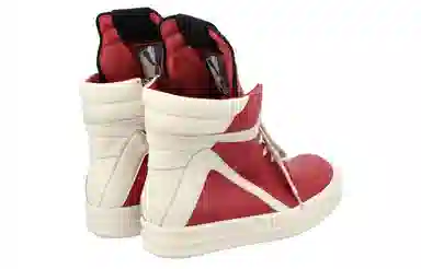 Rick Owens Geobasket Red White