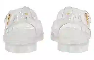 Gucci Rubber Double G Sandals Transparent