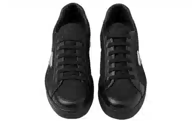 Prada Leather Low Top Sneakers Black