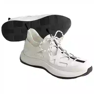 Hermes Katana Low Top Leather Sneakers White