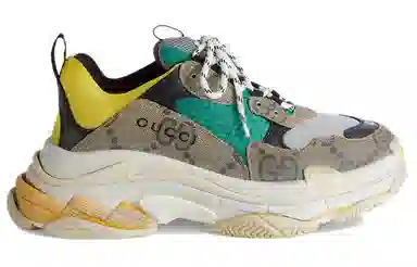 Gucci x Balenciaga Triple S Kaki Brown