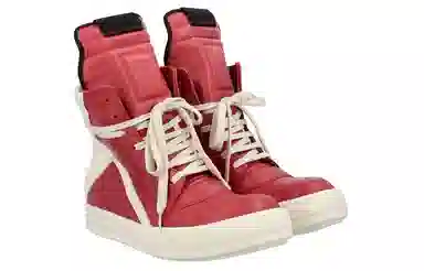 Rick Owens Geobasket Red White