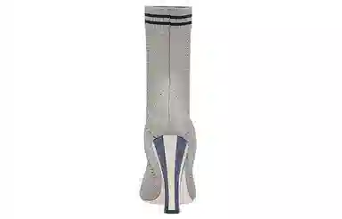 Fendi Knit Fashion Ankle Boots Grey