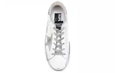 Golden Goose Super-Star Vintage Grey Silver Heel