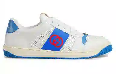 Gucci Low Top Sneakers White Blue