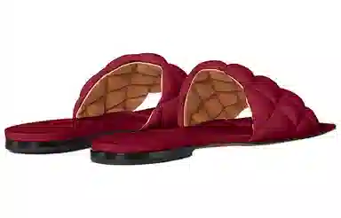 Bottega Veneta Slip-On Flat Sandals Red