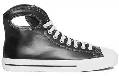 Burberry High-Top Leather Sneakers Black