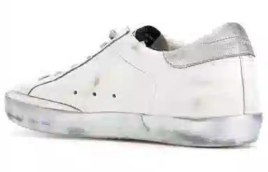 Golden Goose Super-Star Vintage Grey Silver Heel