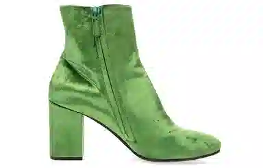 Balenciaga Velvet Ankle Boots Green