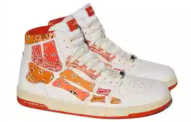 AMIRI Bone High-Top White Orange