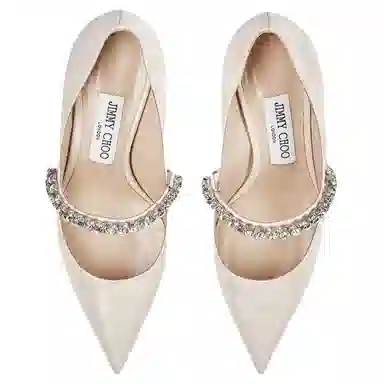 Jimmy Choo Bing Patent Leather Heel 6.5cm Linen