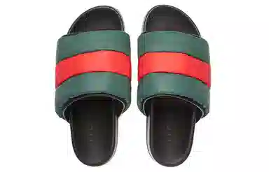 Gucci Slide Black Green Red