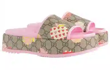 Gucci Platform Slide Sandal Light Brown