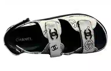 Chanel Sandals Black White