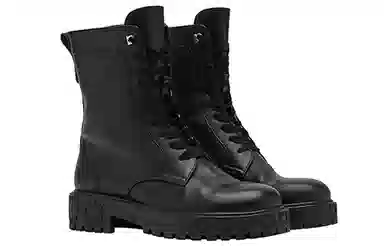 Ferragamo Gancini Biker Boots Black