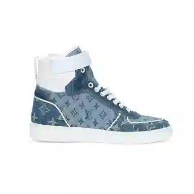 Louis Vuitton Boombox Monogram Denim High-Top Sneakers
