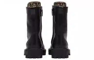 Ferragamo Gancini Biker Boots Black
